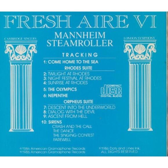 Fresh Aire VI Audio CD by Mannheim Steamroller - Picture 2 of 3